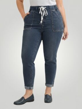 Trotters Navy Pebbled Leather Loafer Flat Quiet Luxury Old Money Slip-On 6.5M